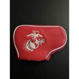 USMC US Marine Corps Blade Putter Headcover Golf Club Head Cover Red Team Golf